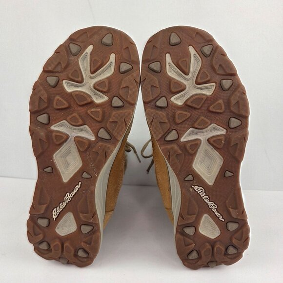 Eddie Bauer Laurel Lace Up Waterproof Suede Boots Tan Size 8.5 - Picture 5 of 10